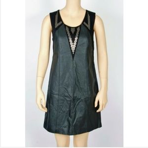 NWT Nicole Richie Embellished Faux Leather Dress 2
